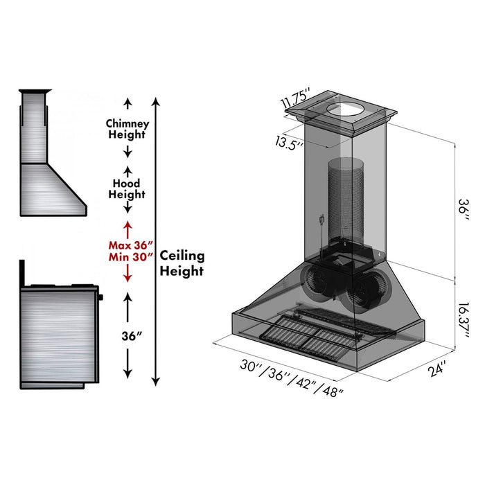 ZLINE Designer Series Wall Mount Range Hood