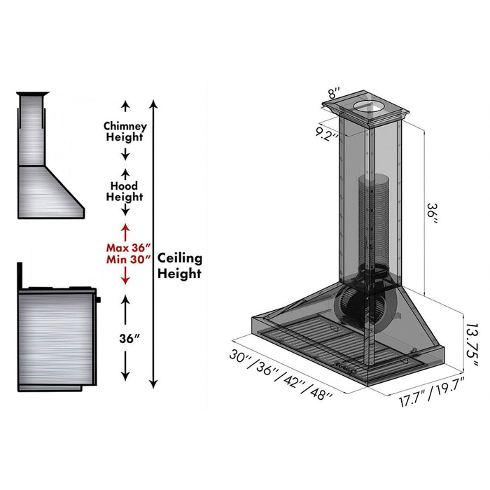 ZLINE Designer Series Wall Mount Range Hood