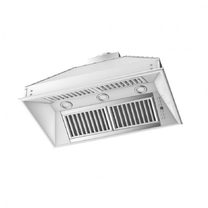 ZLINE Ducted Island Mount Range Hood Insert in Stainless Steel 