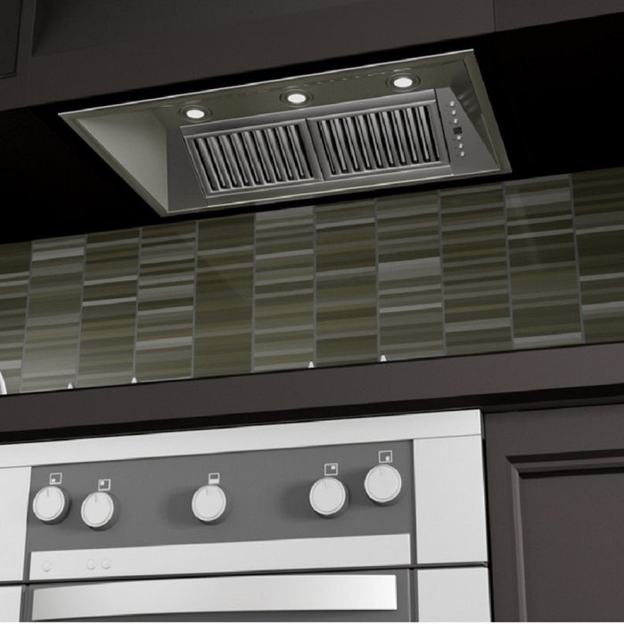 ZLINE Ducted Island Mount Range Hood Insert in Stainless Steel 