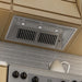 ZLINE Ducted Island Mount Range Hood Insert in Stainless Steel 