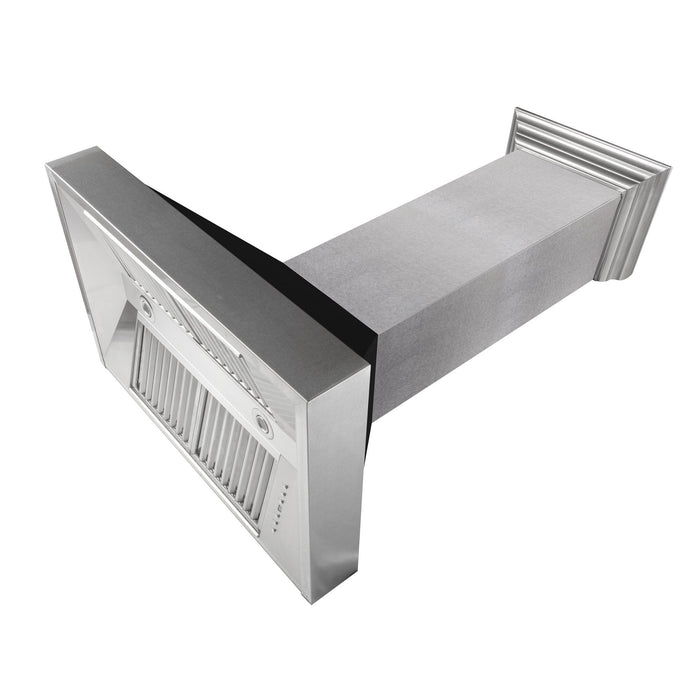 Zline DuraSnow Stainless Steel Range Hood with Black Matte Shell