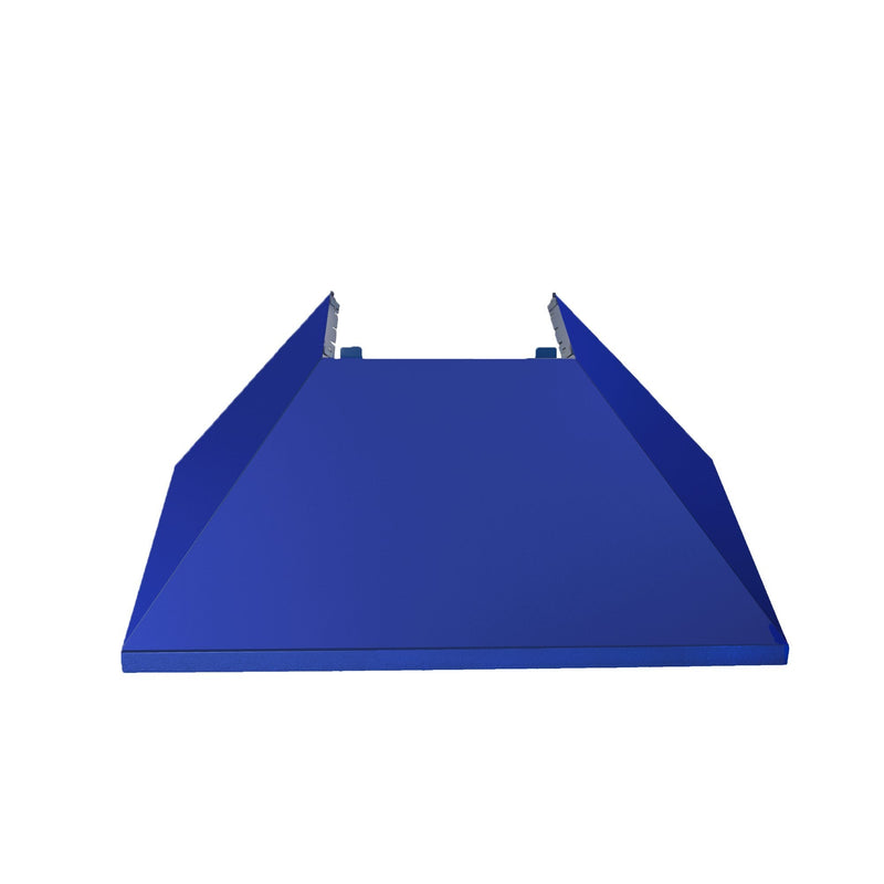ZLINE DuraSnow Stainless Steel Range Hood with Blue Matte Shell 