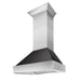 ZLINE DuraSnow Stainless Steel Range Hood with Oil Rubbed Bronze Shell 