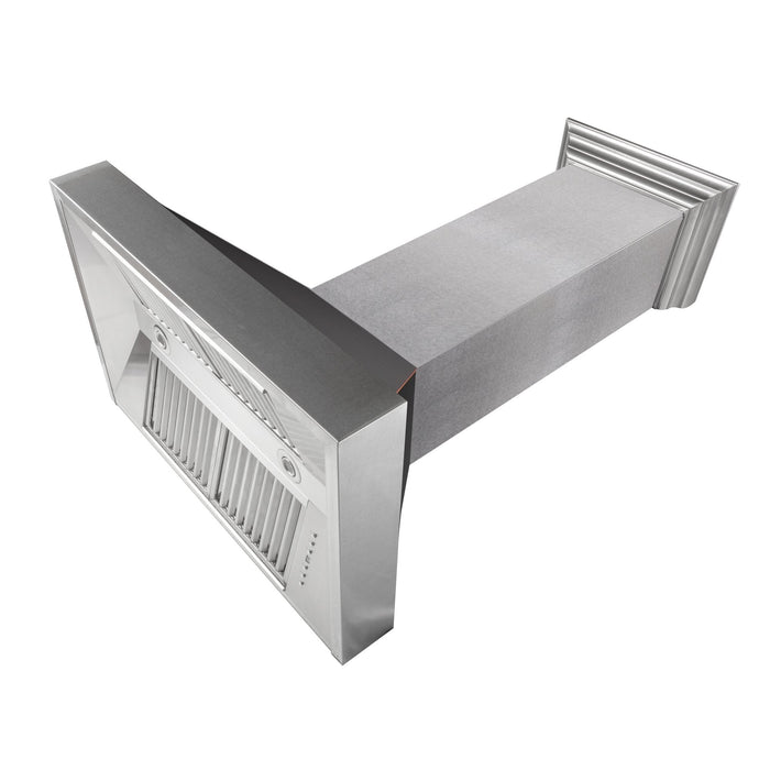 ZLINE DuraSnow Stainless Steel Range Hood with Oil Rubbed Bronze Shell 