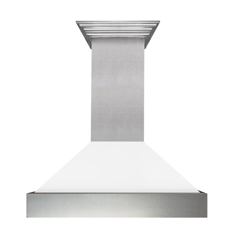 ZLINE DuraSnow Stainless Steel Range Hood with White Matte Shell 