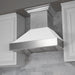 ZLINE DuraSnow Stainless Steel Range Hood with White Matte Shell 