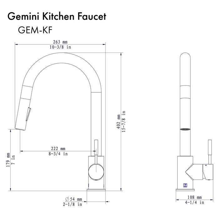 ZLINE Gemini Kitchen Faucet