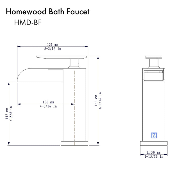 ZLINE Homewood Bath Faucet in Chrome