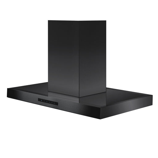 ZLINE Island Mount Range Hood in Black Stainless Steel