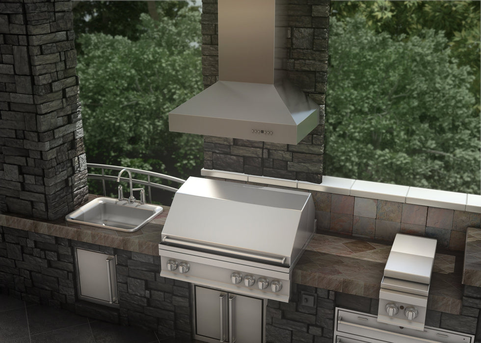 ZLINE Outdoor Wall Mount Range Hood in Stainless Steel
