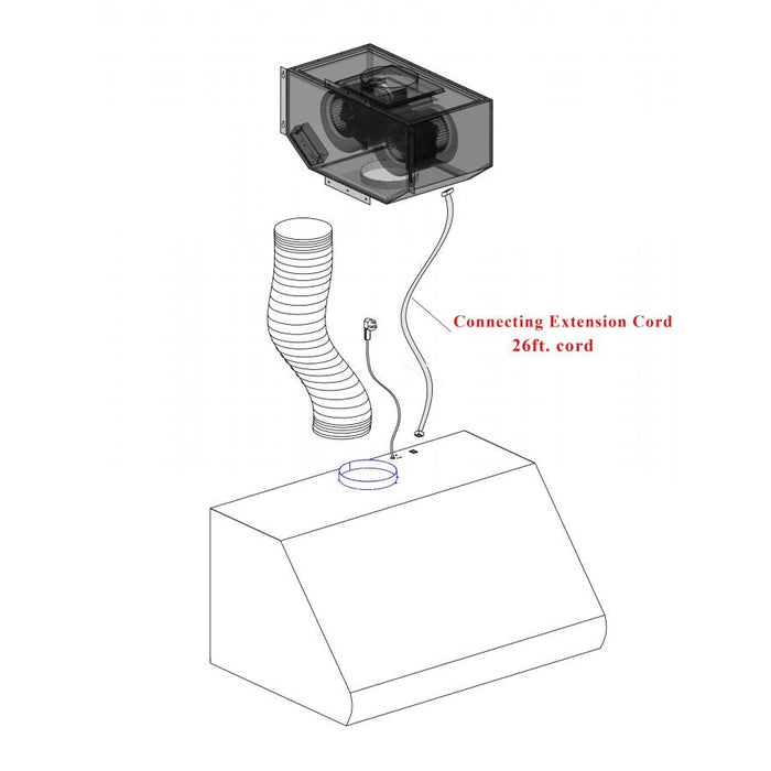 ZLINE Remote Blower Island Mount Range Hood in Stainless Steel