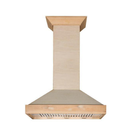 ZLINE Unfinished Wooden Wall Mount Range Hood - Includes Motor - KBUF