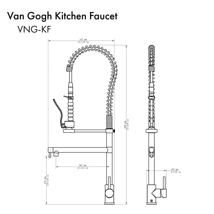 ZLINE Van Gogh Kitchen Faucet with Color Options - VNG-KF