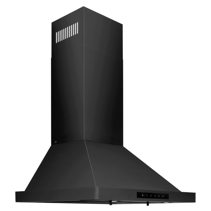 ZLINE Wall Mount Range Hood in Black Stainless Steel 