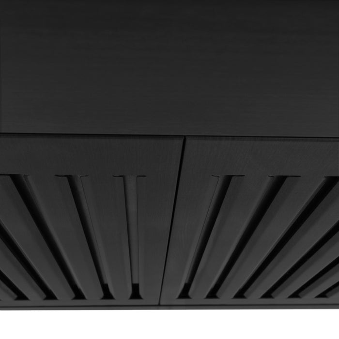 ZLINE Wall Mount Range Hood in Black Stainless Steel 