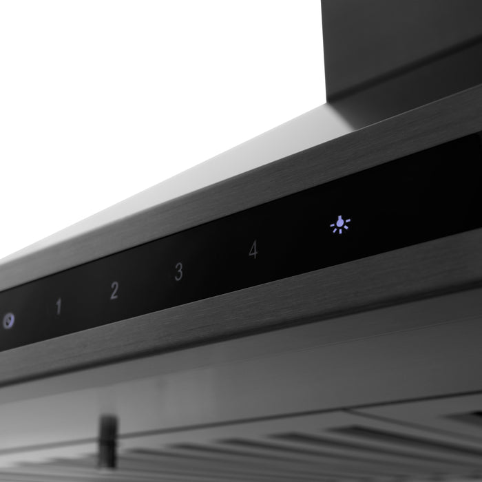 ZLINE Wall Mount Range Hood in Black Stainless Steel 