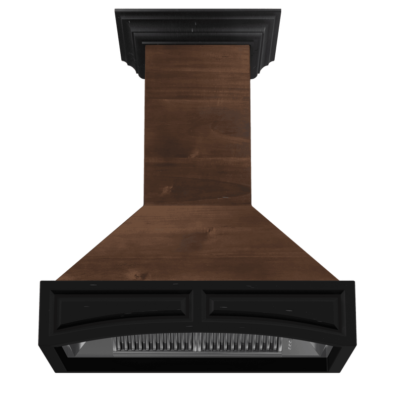 ZLINE Wooden Wall Mount Range Hood in Antigua and Walnut - Includes Remote Motor - 321AR-RD-42