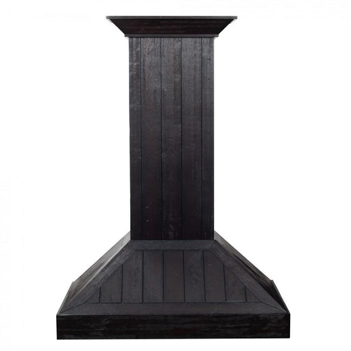 ZLINE Wooden Wall Mount Range Hood in Rustic Dark Finish - Includes Motor
