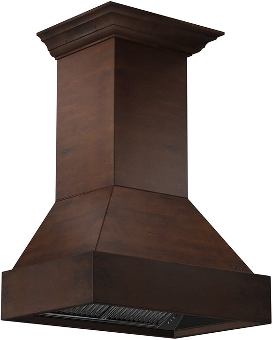 ZLINE Wooden Wall Mount Range Hood in Walnut and Hamilton - Includes Remote Motor 355WH-RD