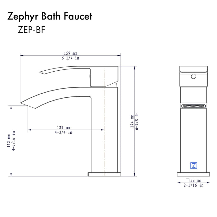 ZLINE Zephyr Bath Faucet with Color Options